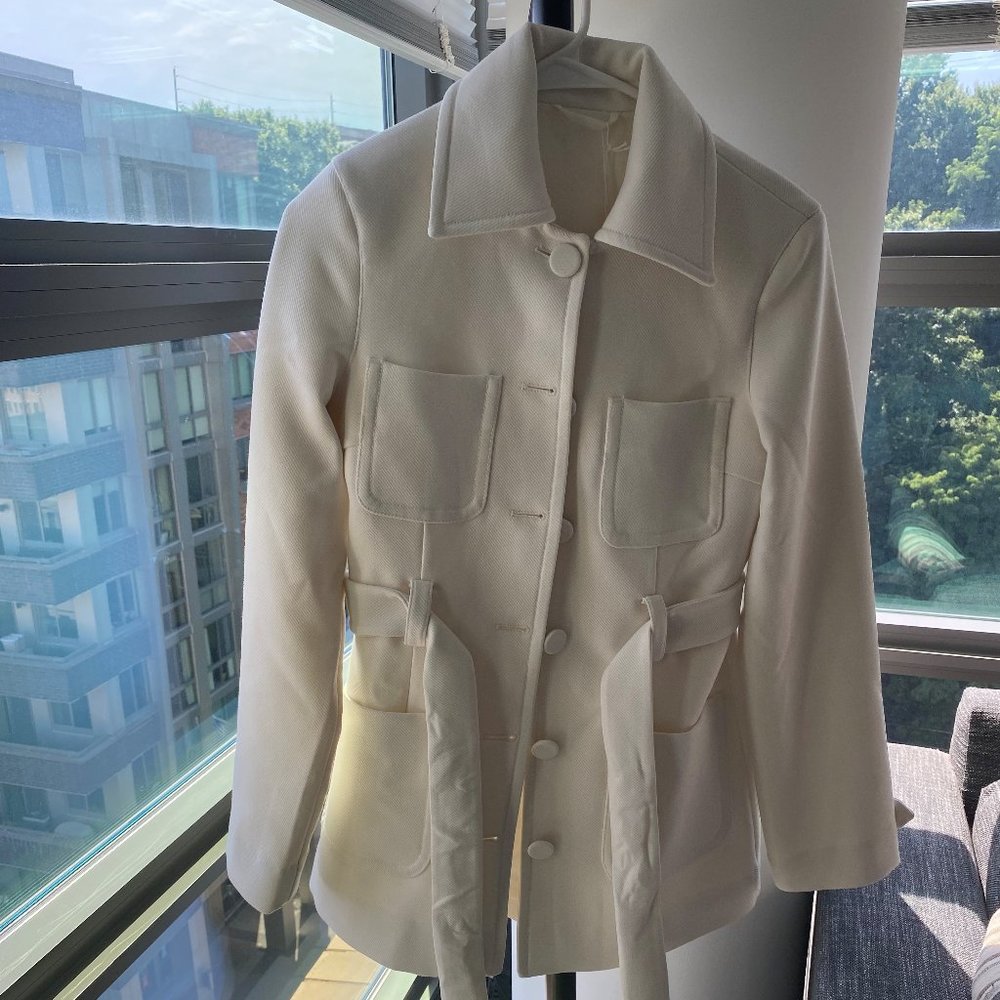 & Other Stories Belted White Jacket.